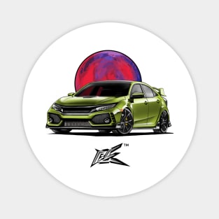 honda civic typeR fk lime green Magnet